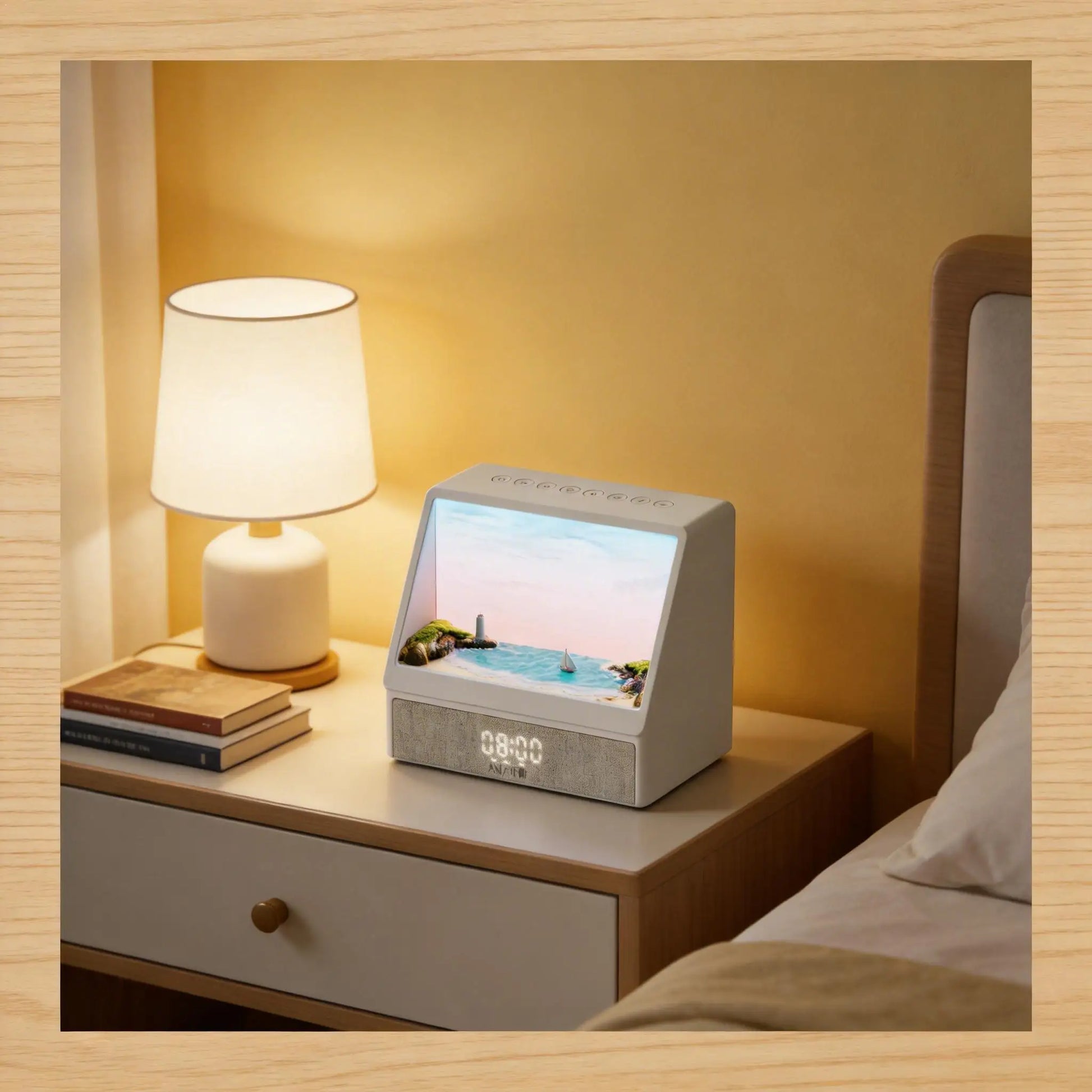 Bluetooth Sunrise Alarm Clock Table Light White Noise Wake up Light with 12 Sounds Dimmable Sleep Clock for Adults Kids Bedroom